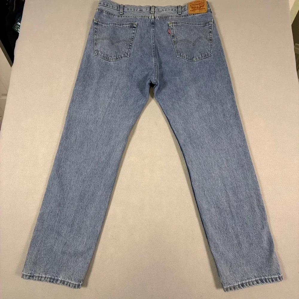 Levis 505‎ Regular Fit Straight Leg Mens Denim Jeans Blue W40 L32 Medium Wash
